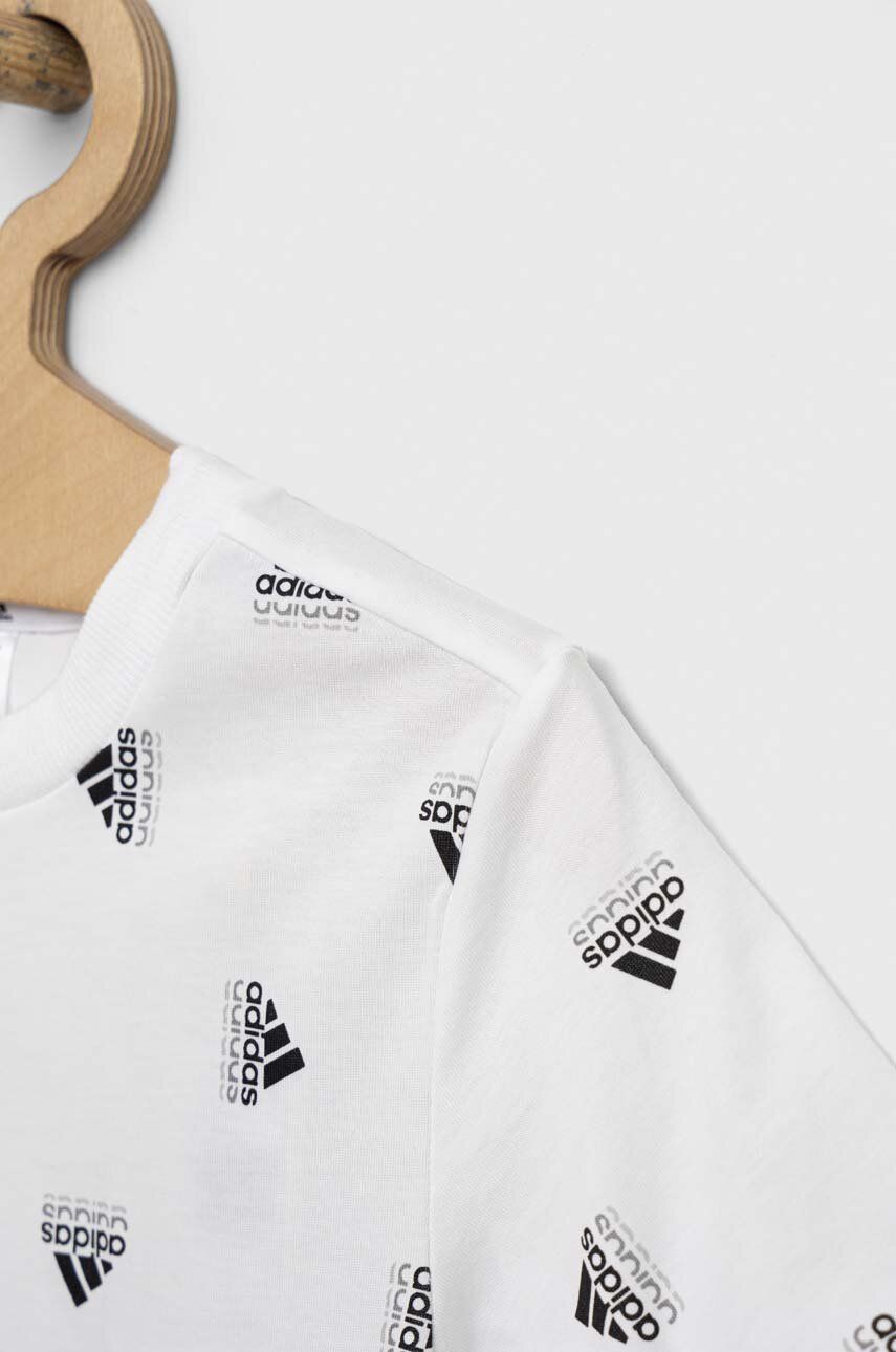 Adidas Tricou De Bumbac Pentru Copii U BLUV TEE Culoarea Alb, Modelator