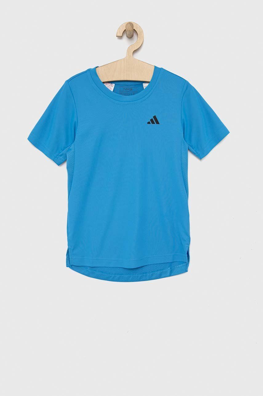 Dětské tričko adidas Performance - modrá -  100 % Recyklovaný polyester