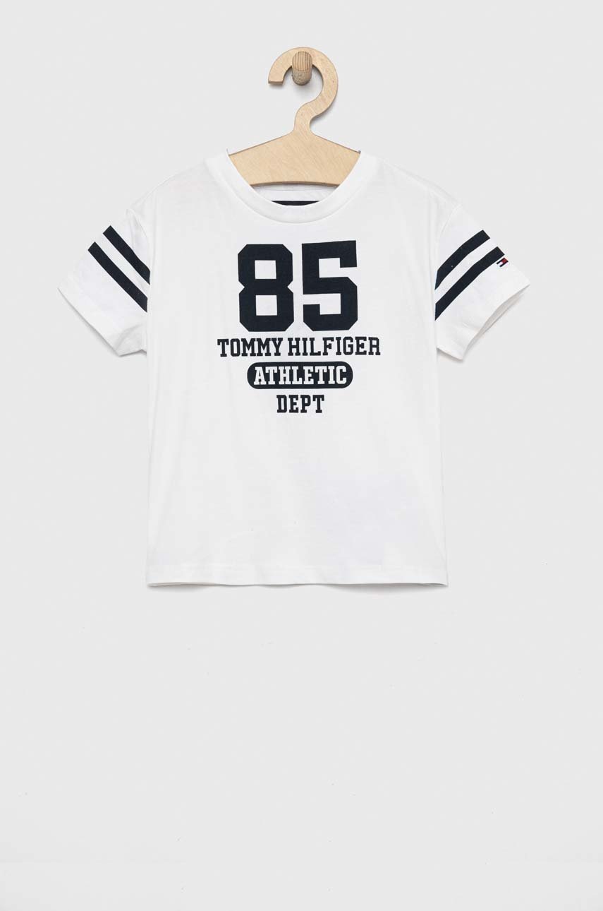 

Дитяча футболка Tommy Hilfiger колір білий з принтом