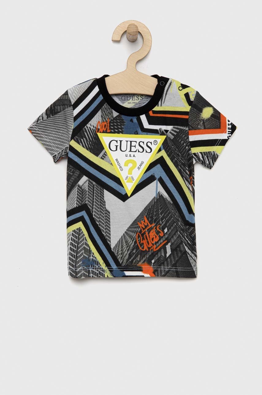 

Дитяча бавовняна футболка Guess з принтом