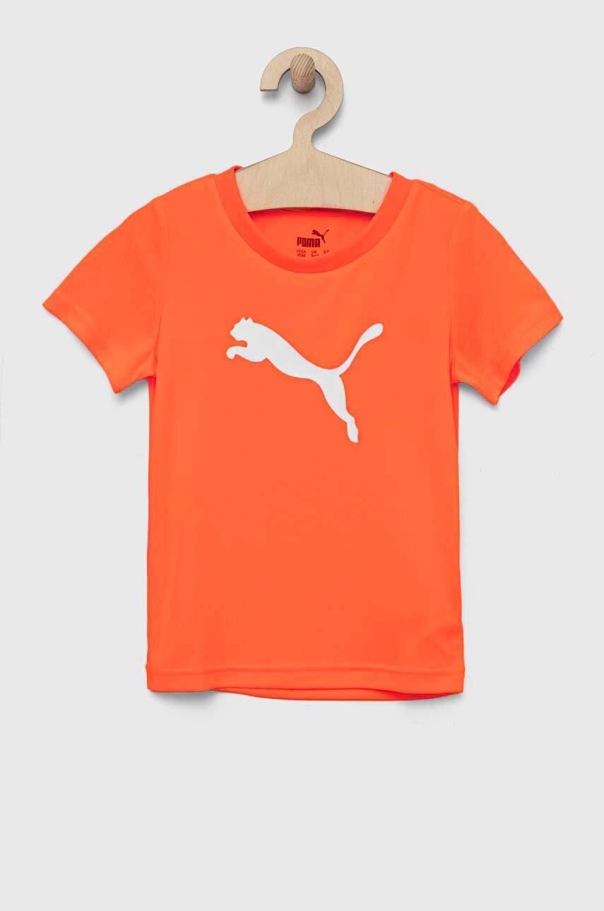Детская футболка Puma ACTIVE SPORTS Poly Cat Tee B цвет оранжевый с принтом Детская футболка Puma ACTIVE SPORTS Poly Cat Tee B цвет оранжевый с принтом