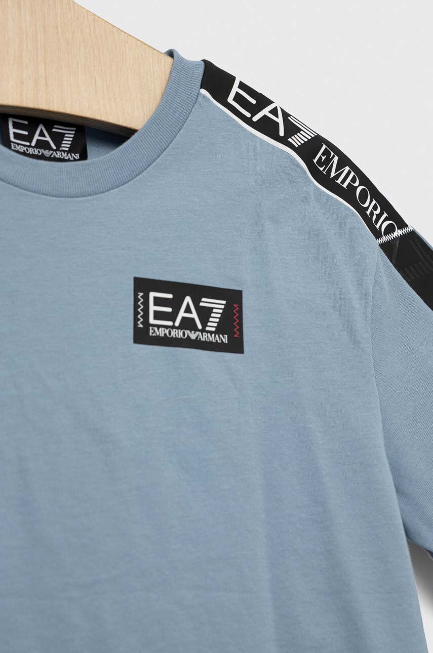 EA7 Emporio Armani Tricou De Bumbac Pentru Copii Cu Imprimeu