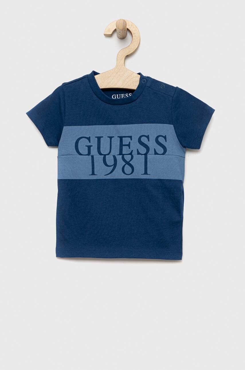 

Дитяча бавовняна футболка Guess з принтом