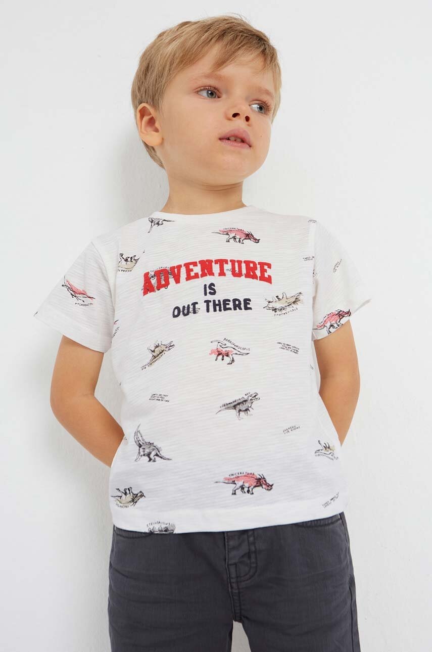 Детская футболка Mayoral цвет бежевый узорная