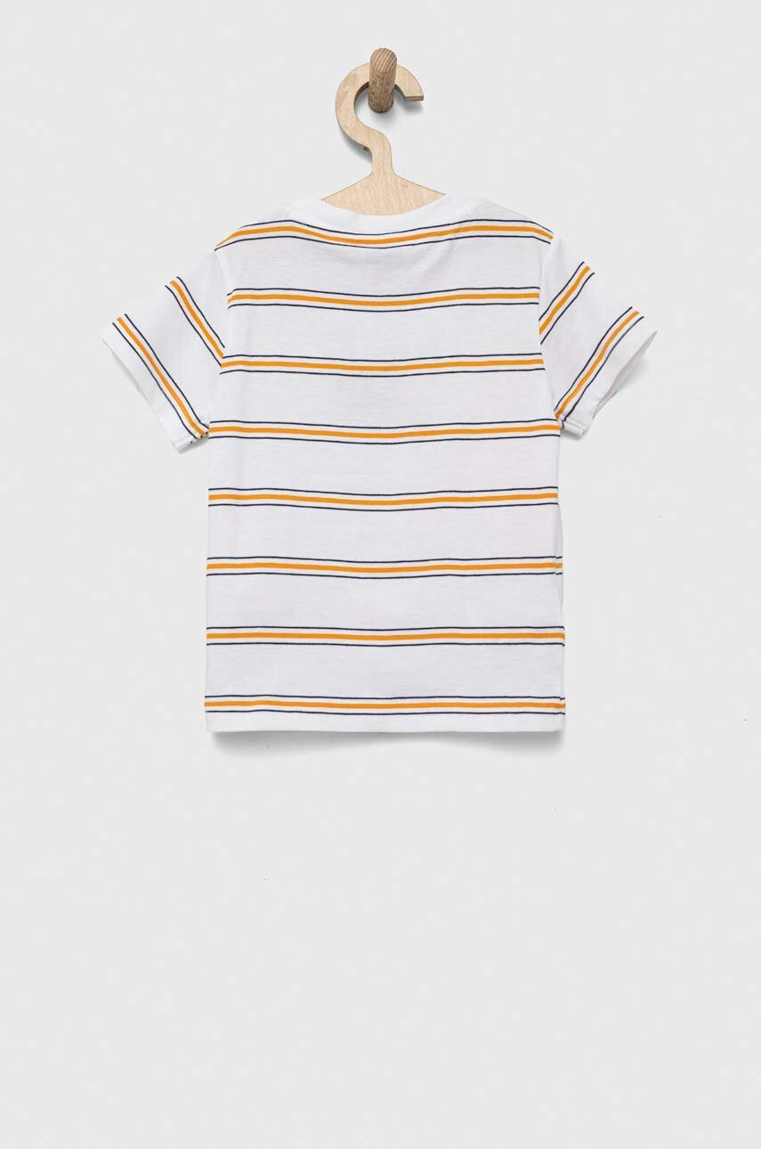 Дитяча бавовняна футболка Mayoral колір помаранчевий візерунок