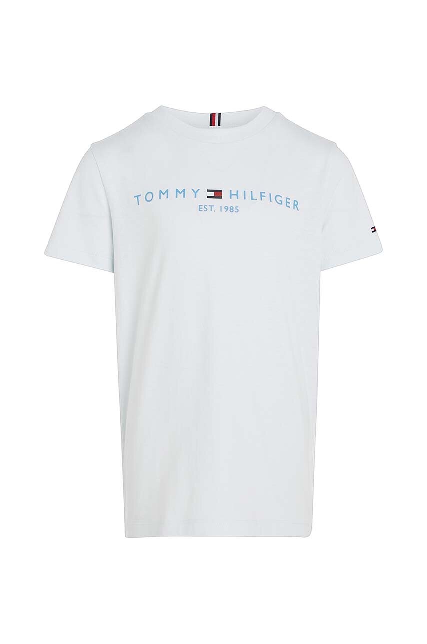 

Детская хлопковая футболка Tommy Hilfiger цвет бирюзовый с принтом