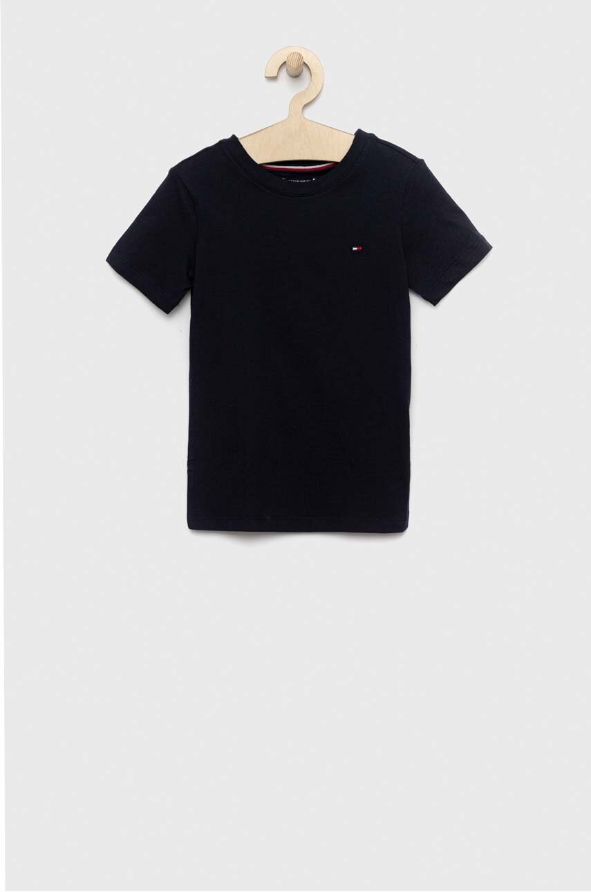 

Детская хлопковая футболка Tommy Hilfiger 2 шт цвет белый однотонный