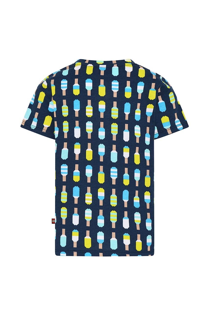 Детская футболка Lego цвет синий узорная Детская футболка Lego цвет синий узорная