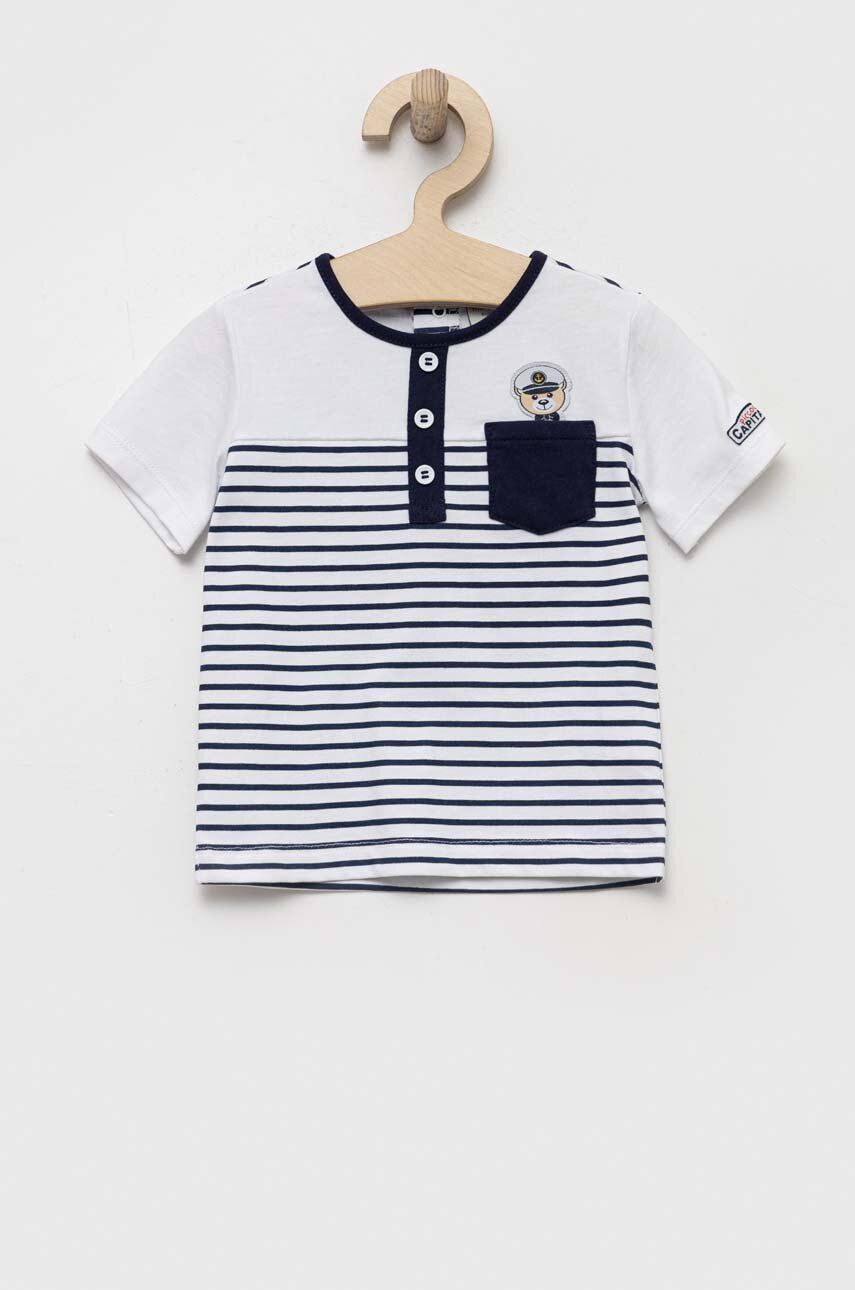 Bavlněné dětské tričko Birba&Trybeyond tmavomodrá barva - námořnická modř -  100 % Bavlna