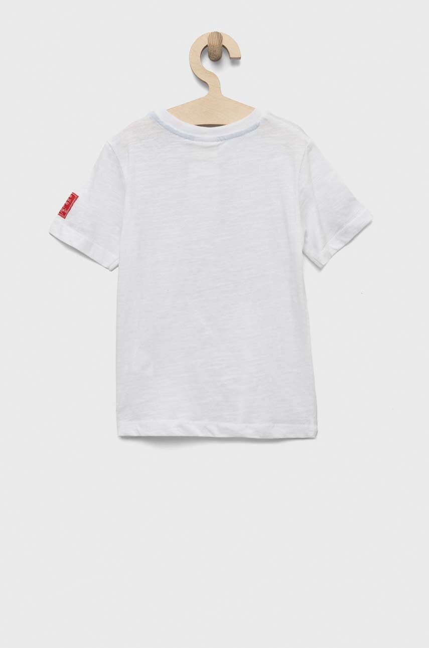 Детская хлопковая футболка Birba&Trybeyond цвет белый с принтом