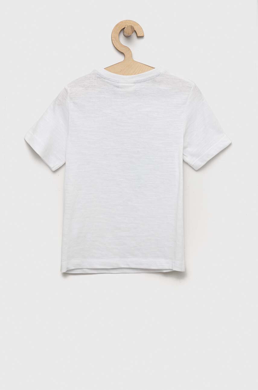 Детская хлопковая футболка Birba&Trybeyond цвет белый с принтом