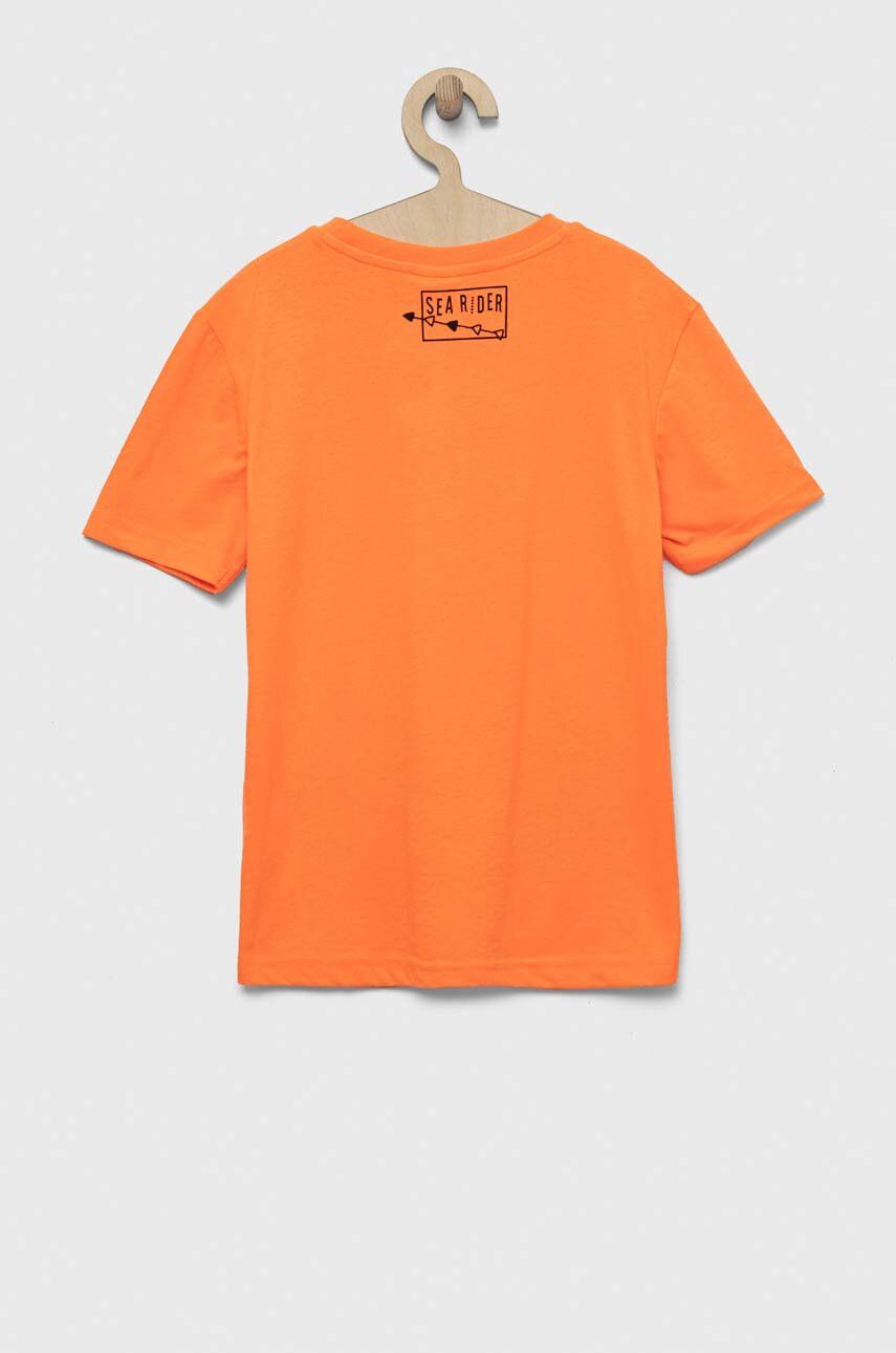 Birba&Trybeyond t-shirt dziecięcy kolor pomarańczowy z nadrukiem