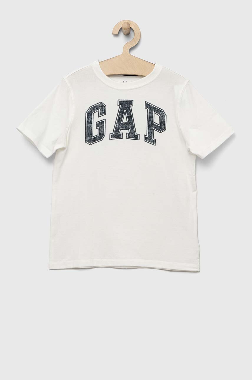 

Детска тениска GAP в бяло с принт, Бял