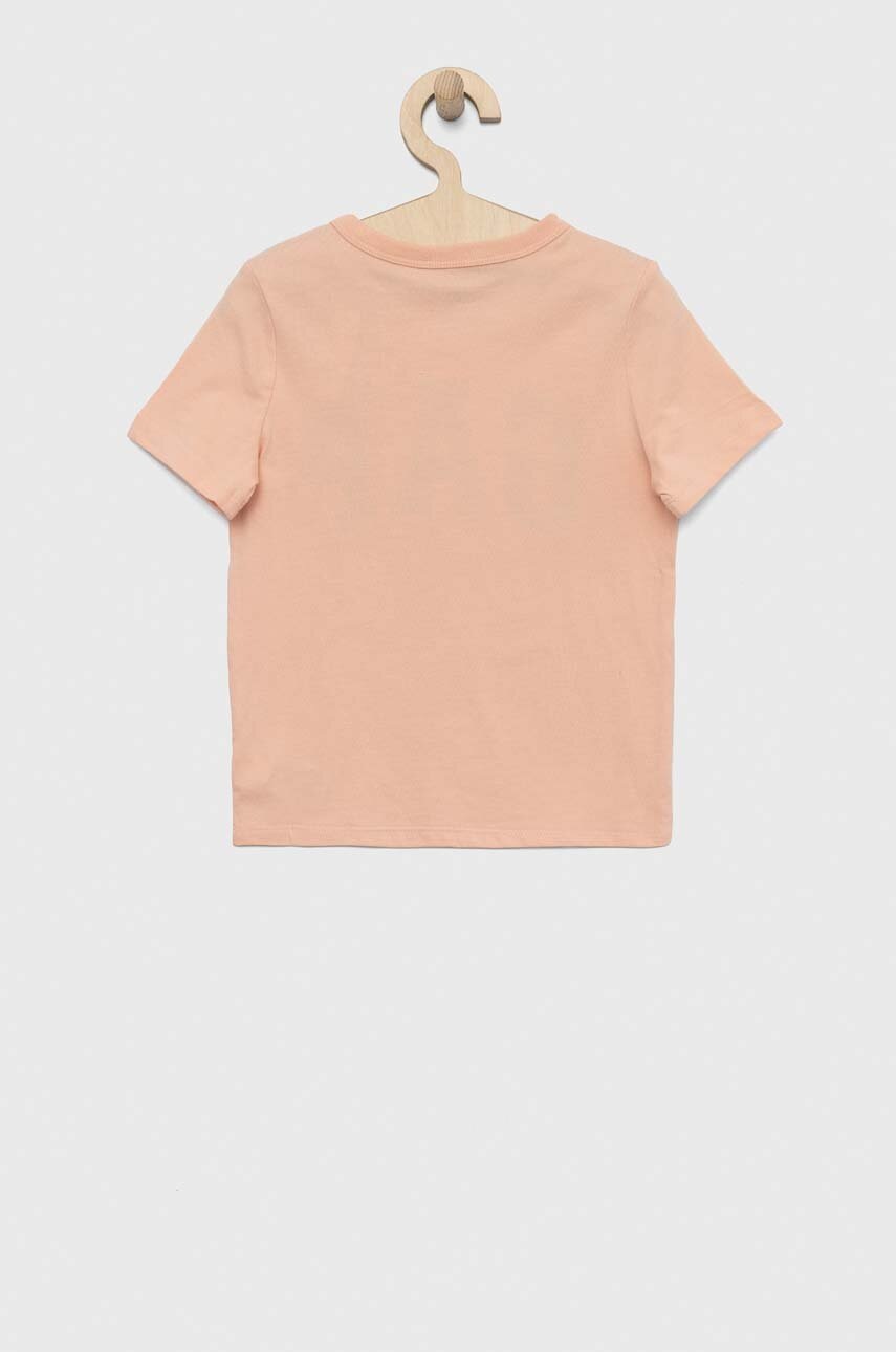 Детская хлопковая футболка GAP цвет оранжевый с принтом