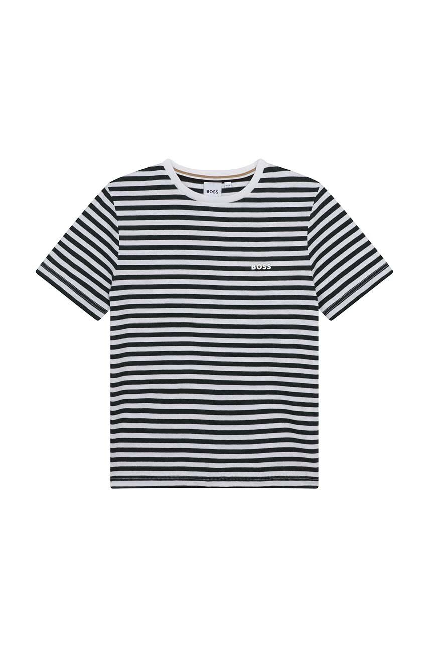 E-shop Dětské bavlněné tričko BOSS bílá barva