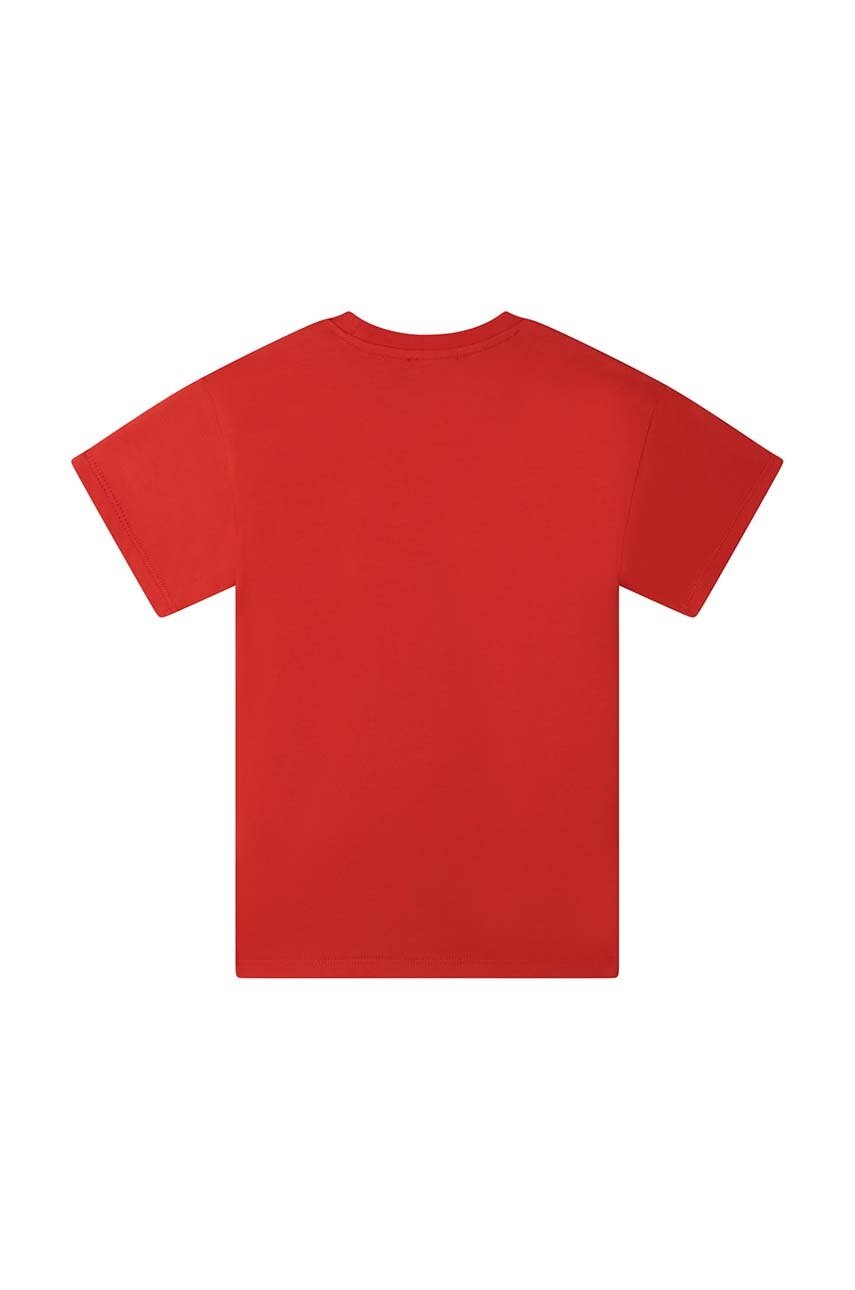 

Дитяча бавовняна футболка Kenzo Kids колір червоний з принтом