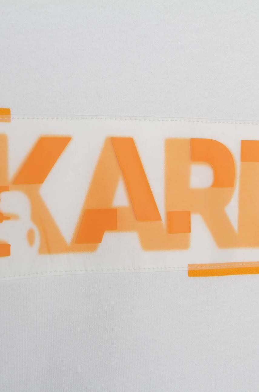 Karl Lagerfeld Tricou De Bumbac Pentru Copii Culoarea Alb, Cu Imprimeu