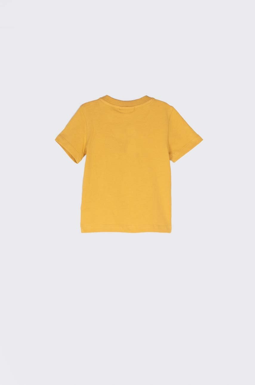 Детская хлопковая футболка Coccodrillo цвет жёлтый с принтом в Ровном Детская хлопковая футболка Coccodrillo цвет жёлтый с принтом в Ровном