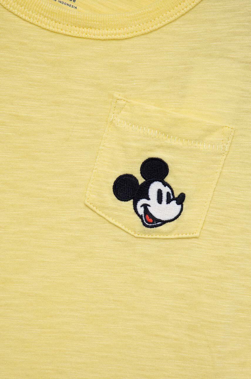 GAP Tricou De Bumbac Pentru Copii X Disney Culoarea Galben, Cu Imprimeu