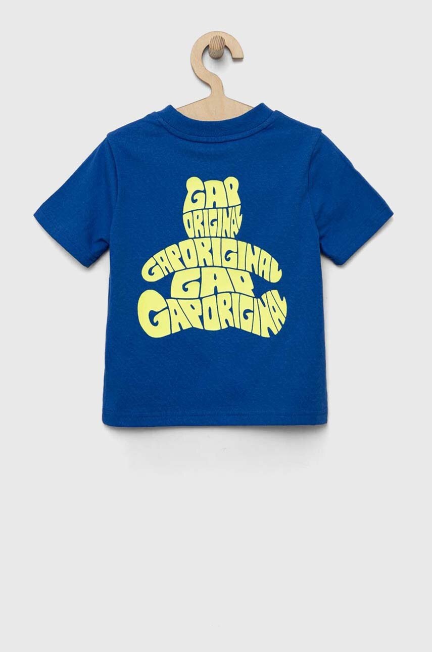 Дитяча бавовняна футболка GAP з принтом