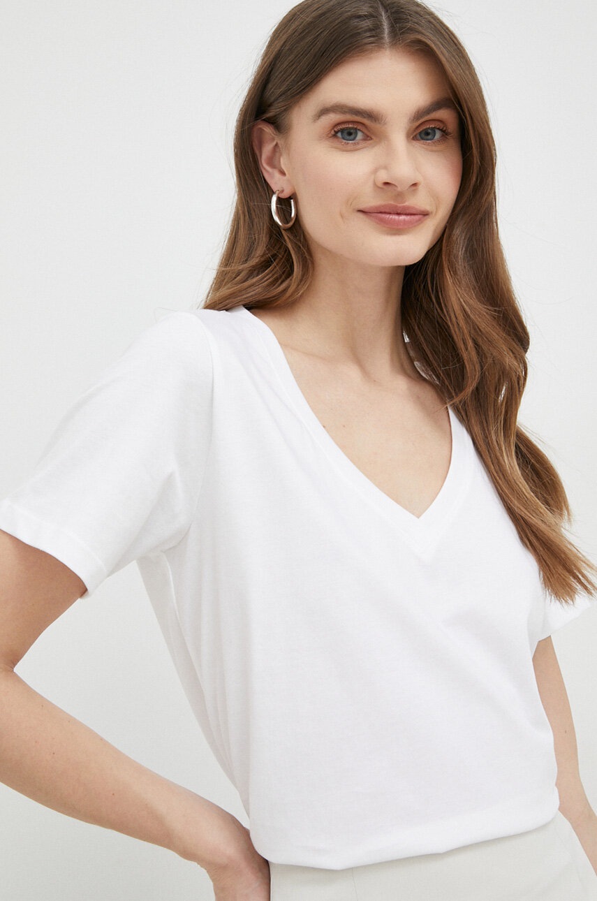 Βαμβακερό μπλουζάκι Calvin Klein χρώμα: άσπρο φωτογραφία