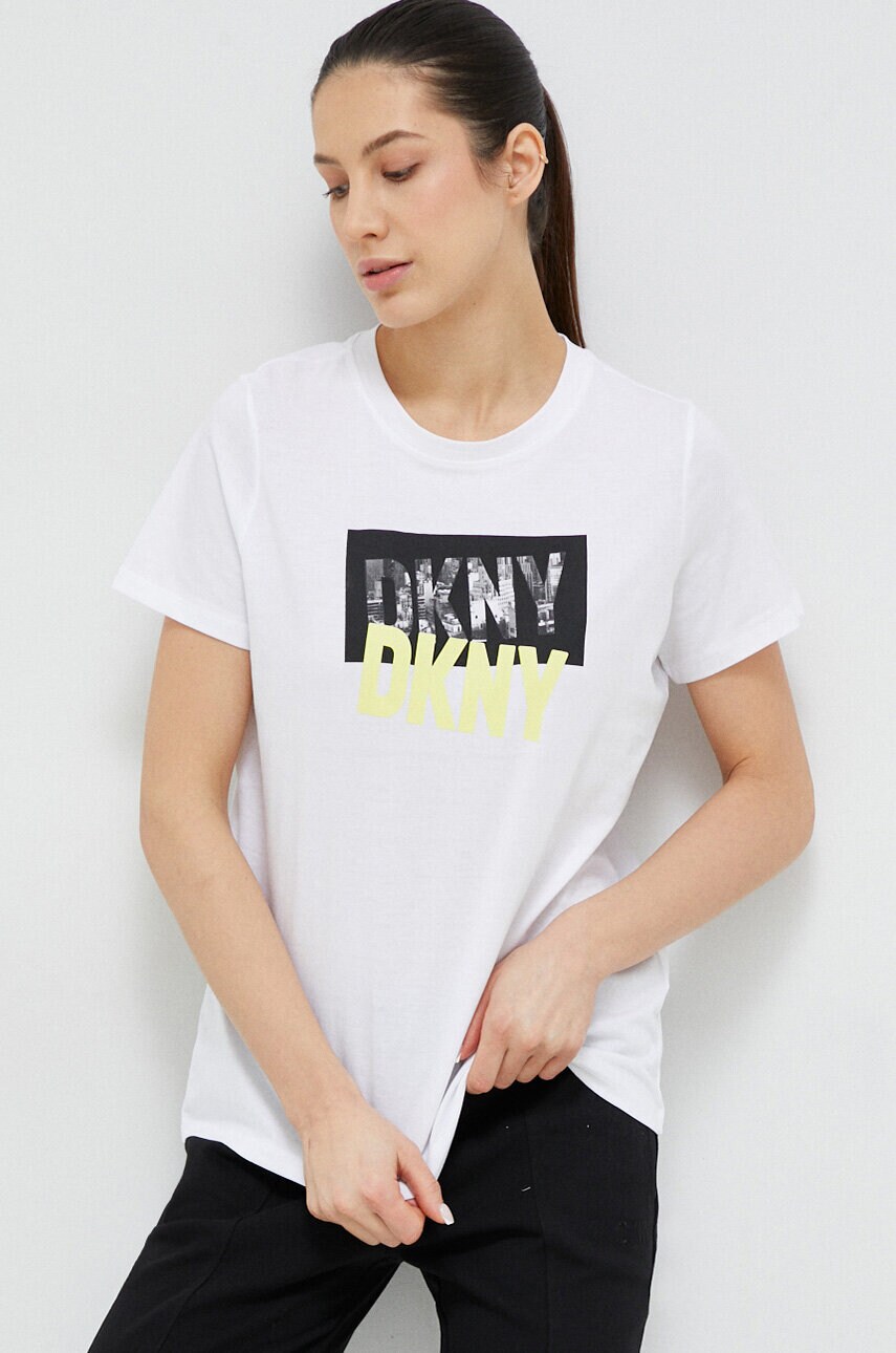 

Памучна тениска Dkny в бяло, Бял
