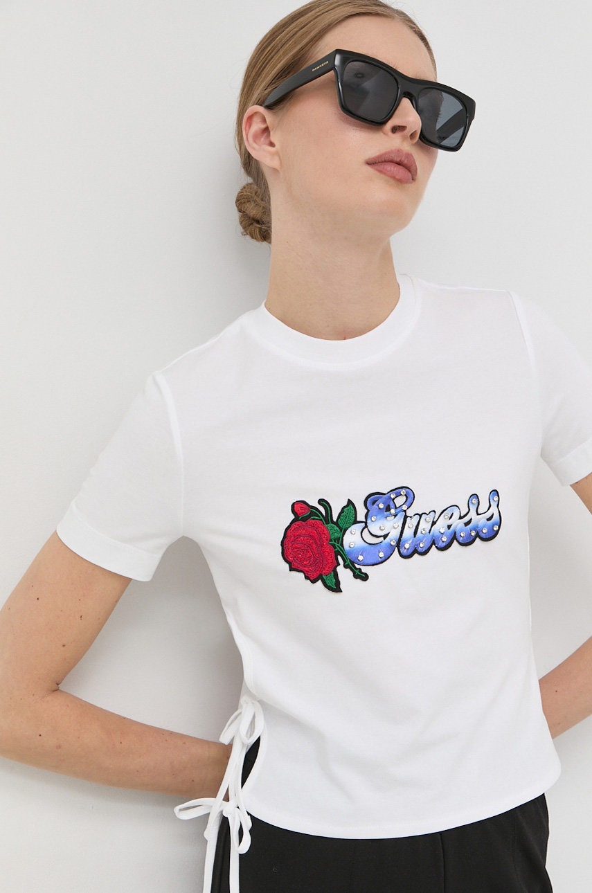 

Футболка Guess жіночий колір білий