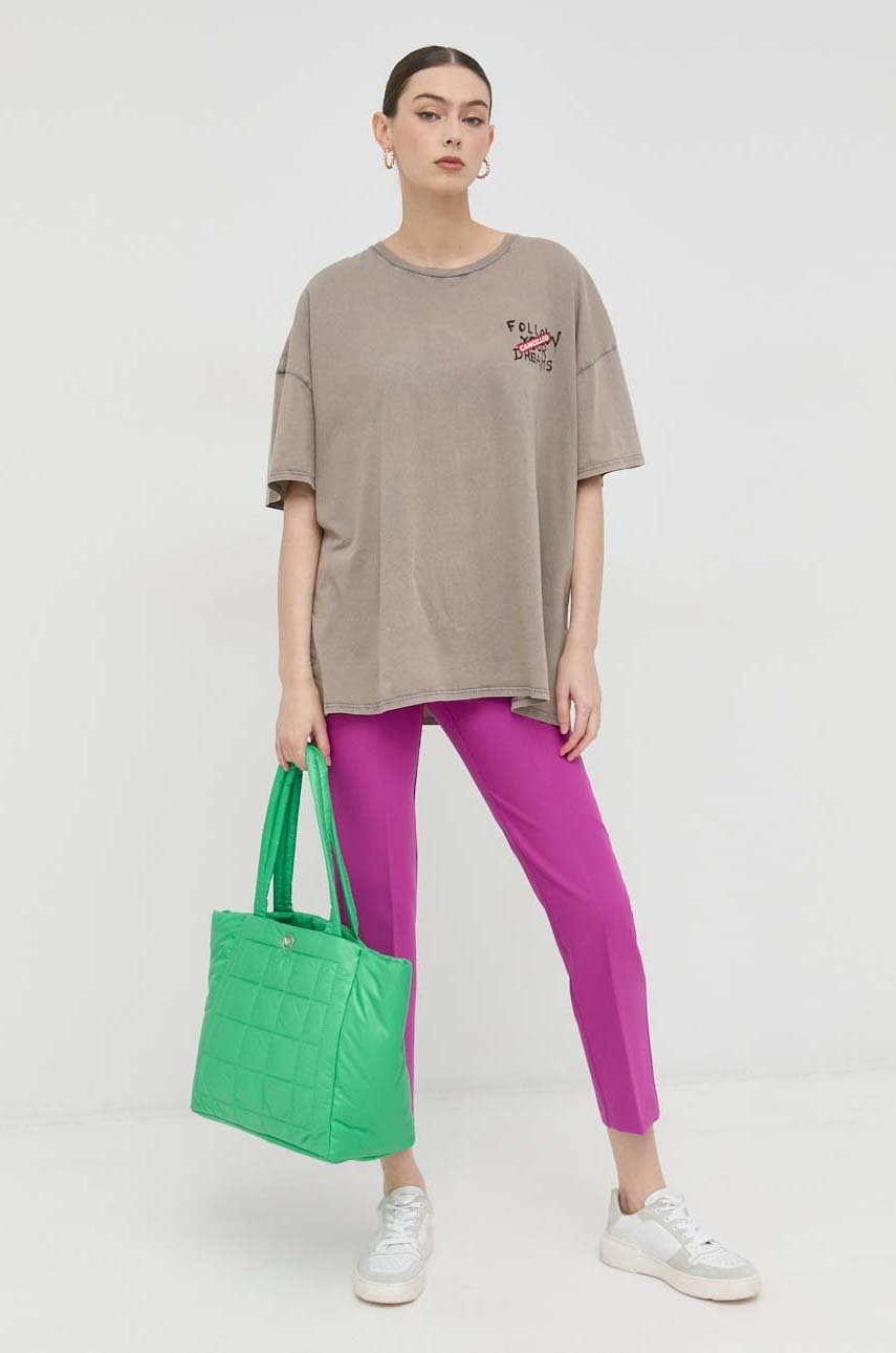 

Бавовняна футболка Guess x Banksy колір сірий