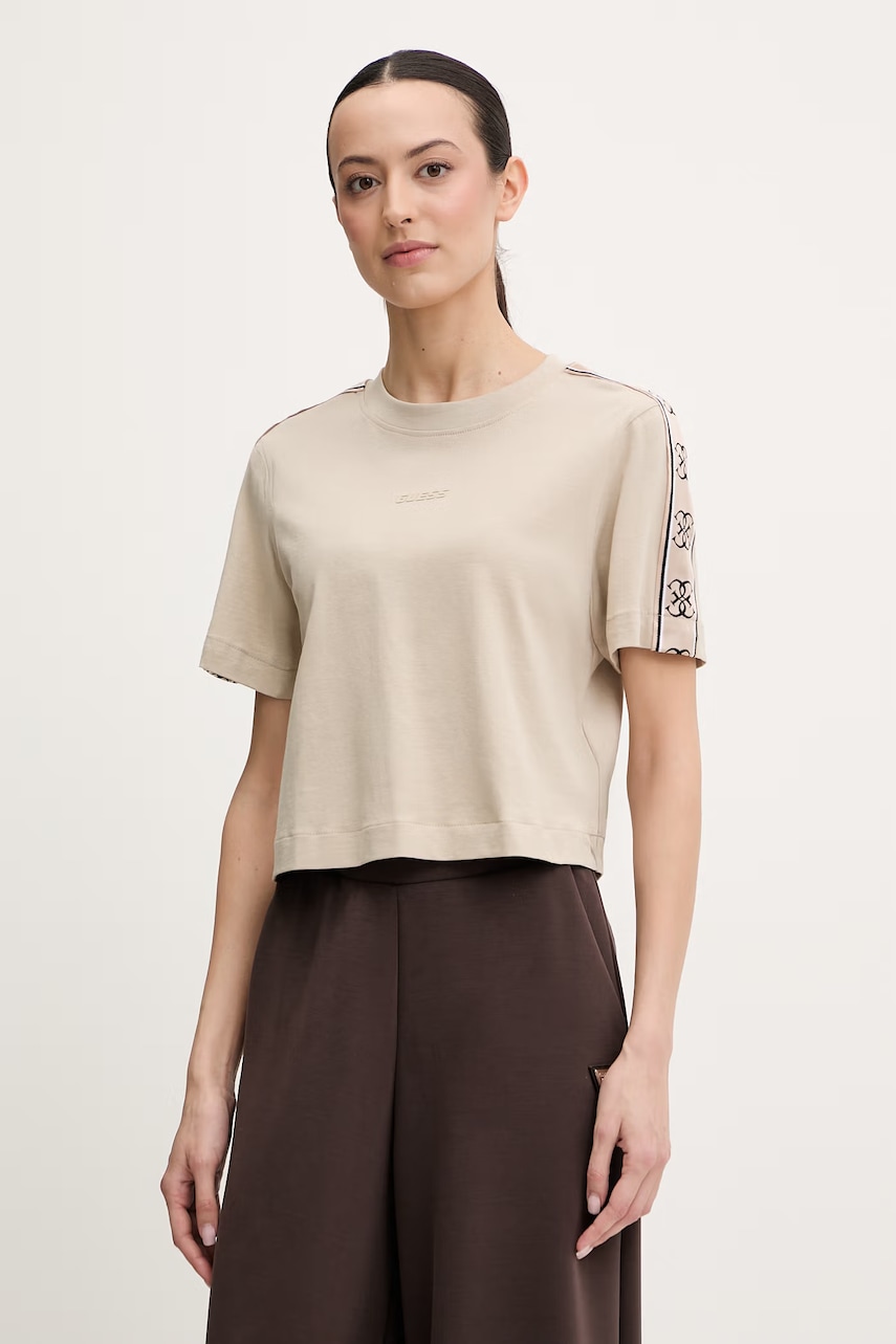 Βαμβακερό μπλουζάκι Guess BRITNEY