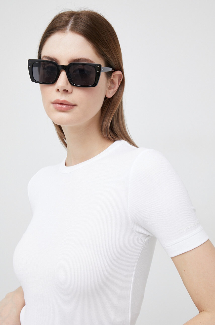 

Тениска Calvin Klein в бяло, Бял