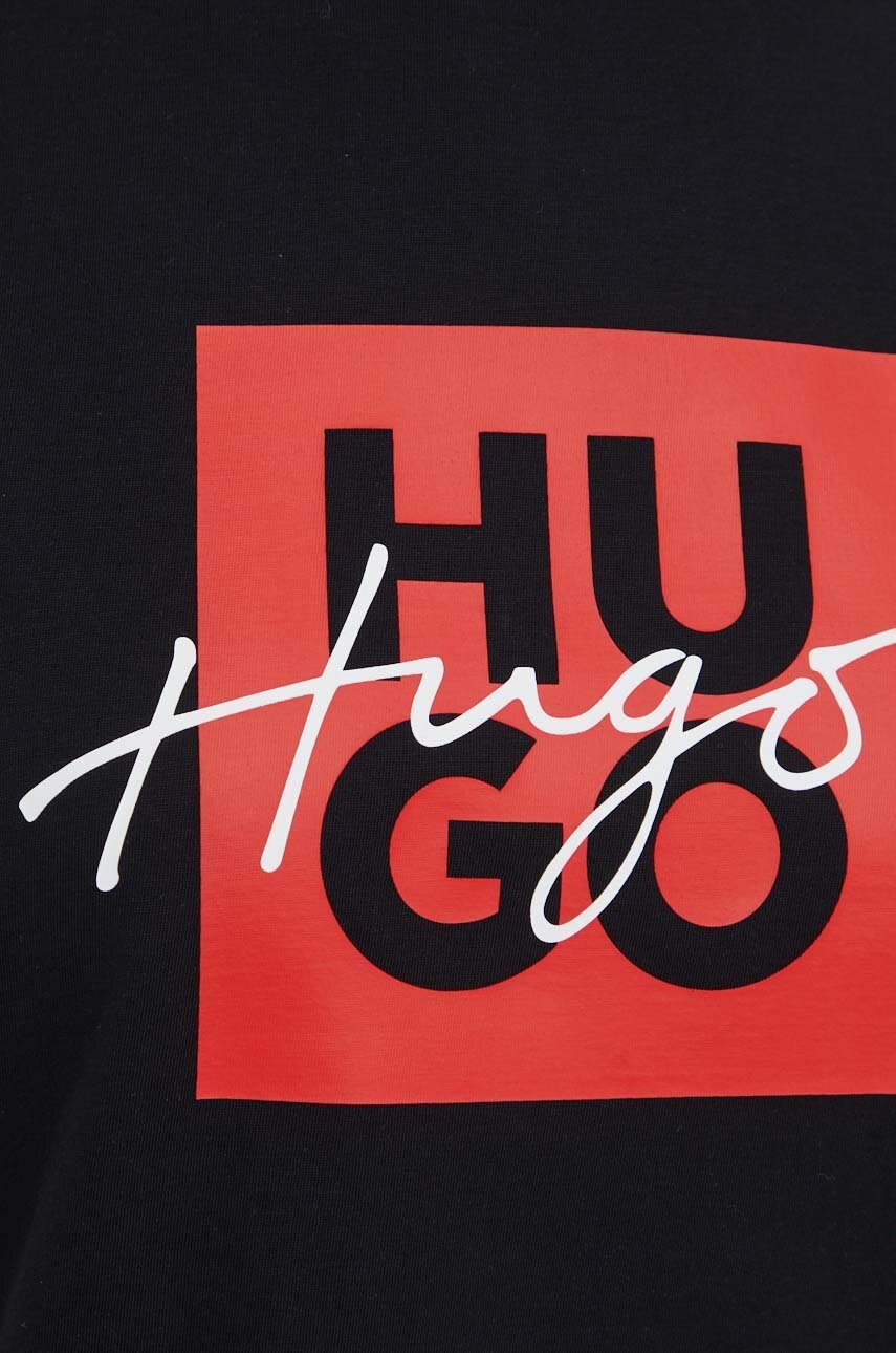Бавовняна футболка HUGO колір чорний 