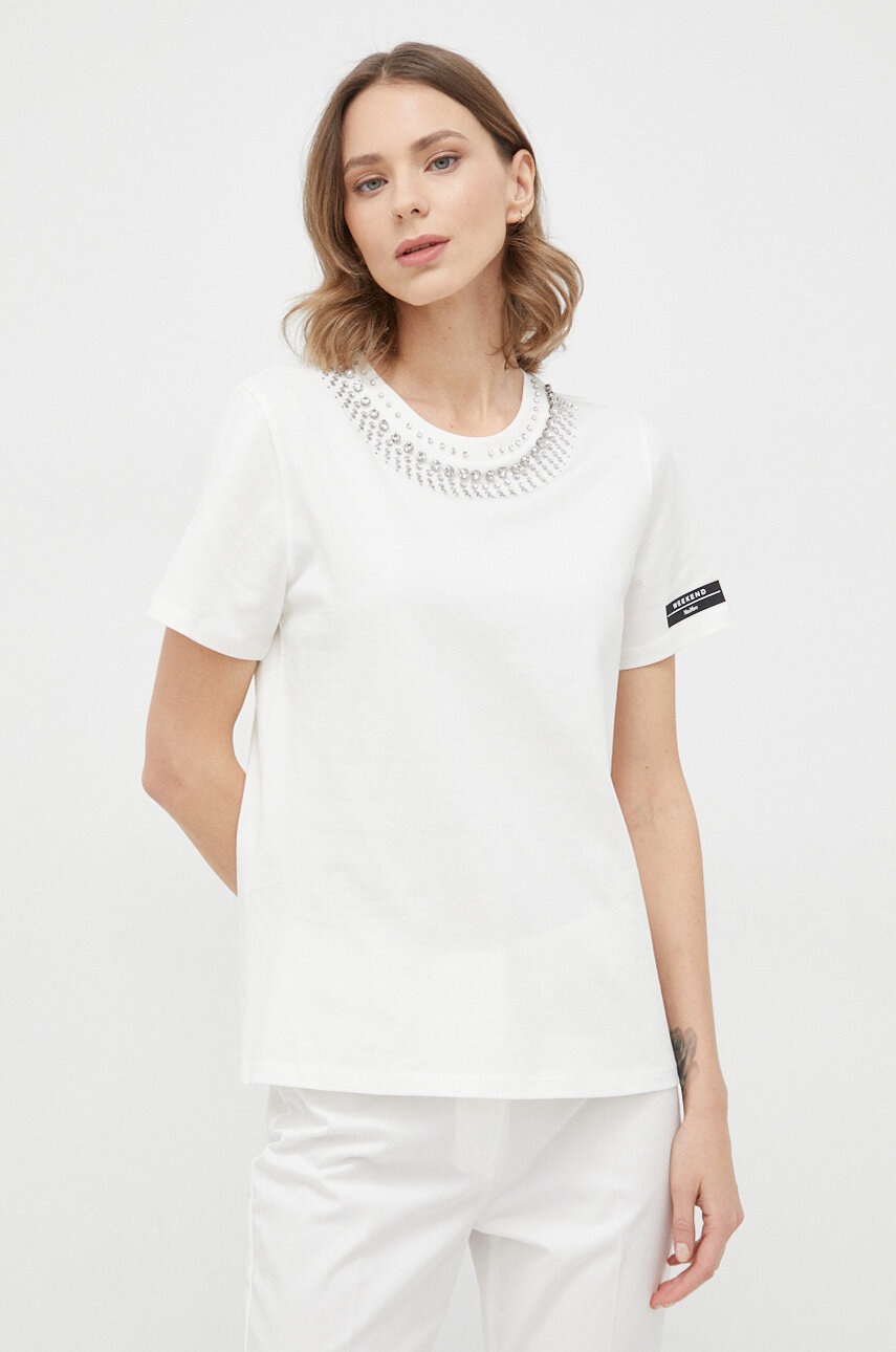 

Памучна тениска Weekend Max Mara в бяло, Бял