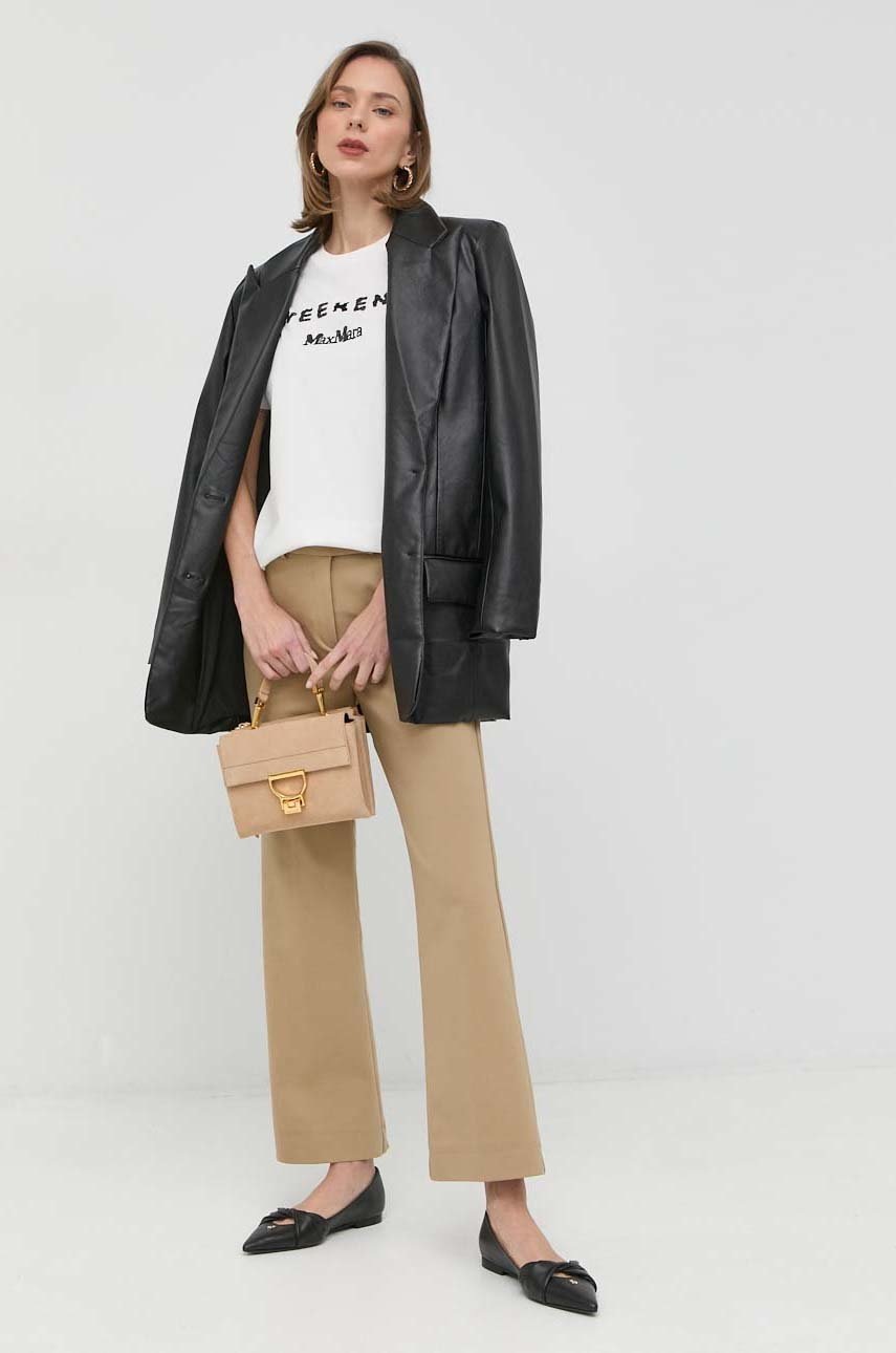 

Хлопковая футболка Weekend Max Mara цвет белый