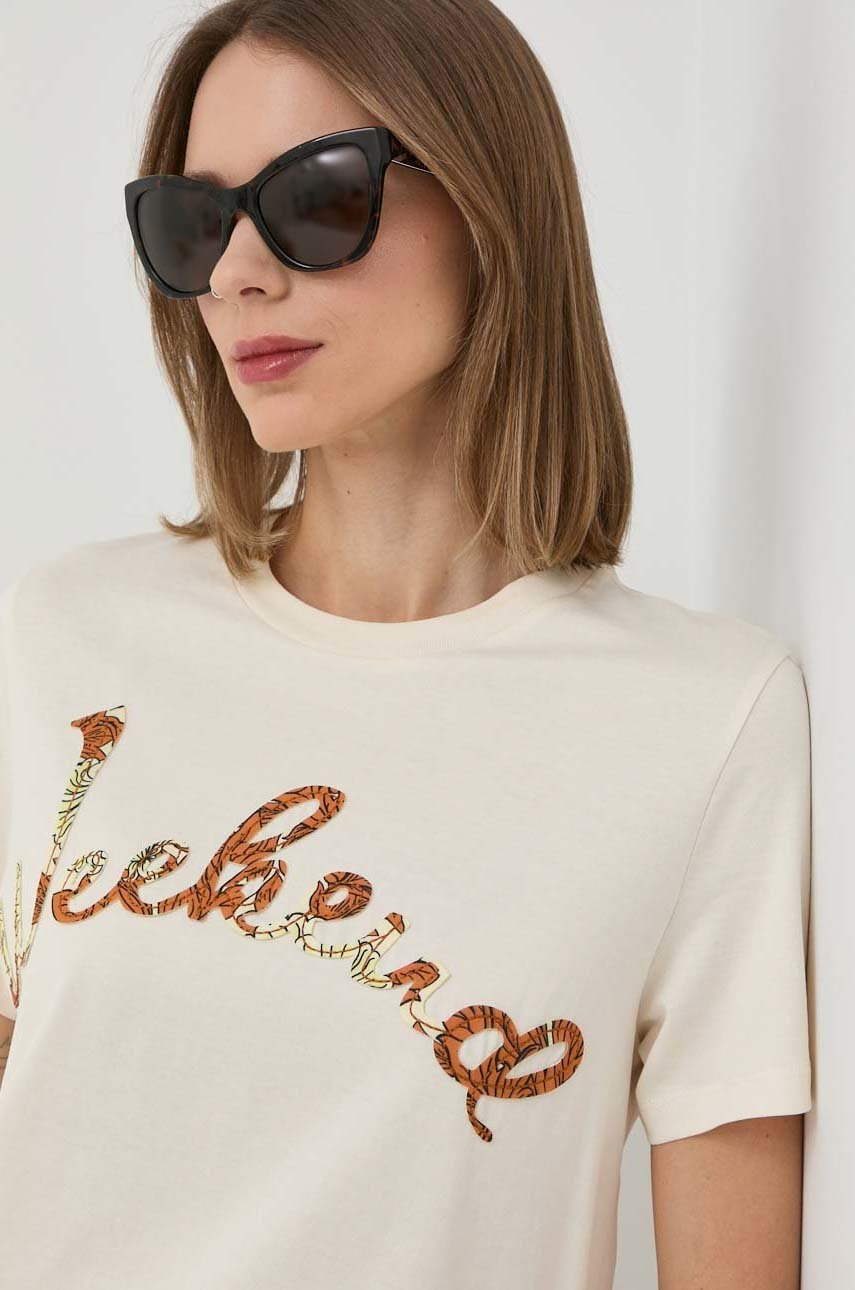 

Бавовняна футболка Weekend Max Mara колір бежевий