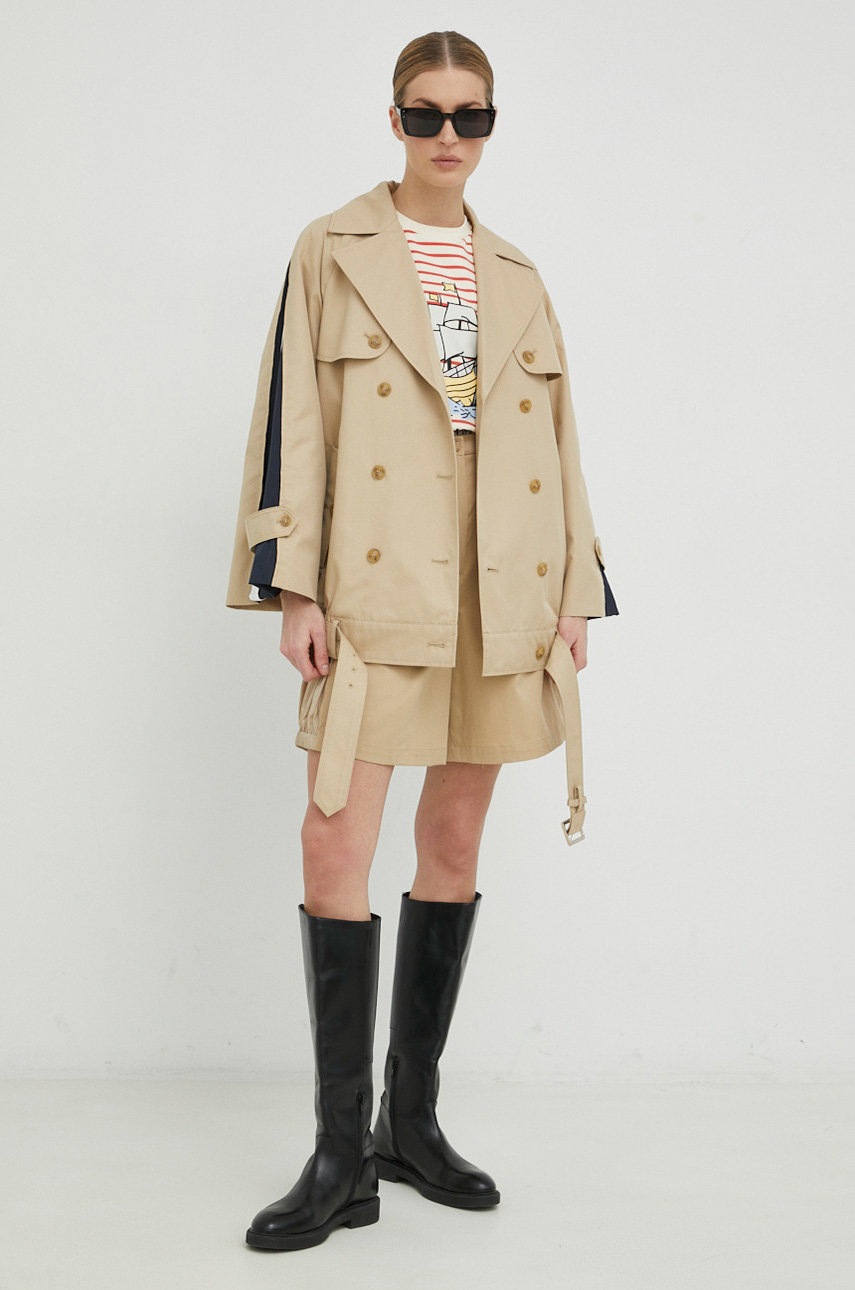 

Хлопковая футболка Weekend Max Mara цвет оранжевый