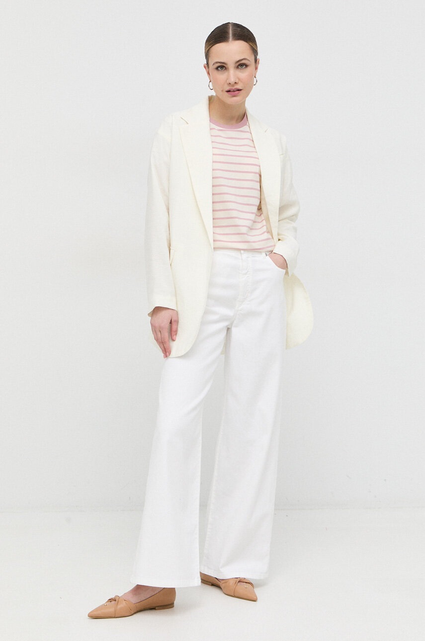 

Хлопковая футболка Weekend Max Mara цвет розовый