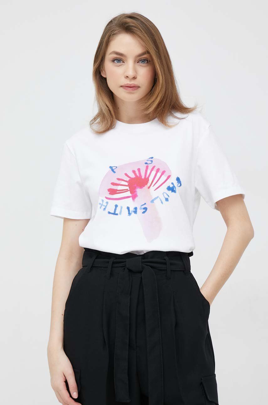 PS Paul Smith tricou din bumbac culoarea alb