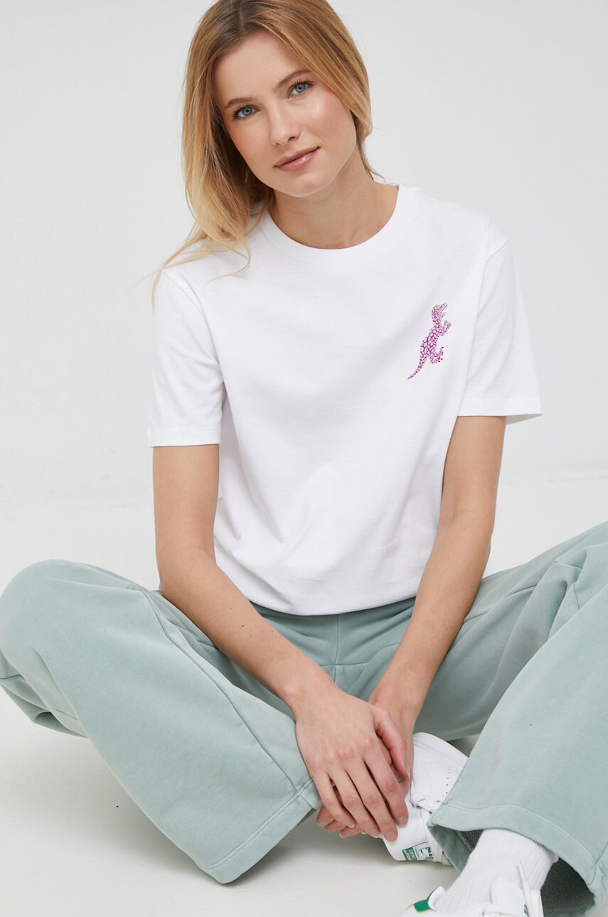 

Памучна тениска PS Paul Smith x Dino в бяло, Бял