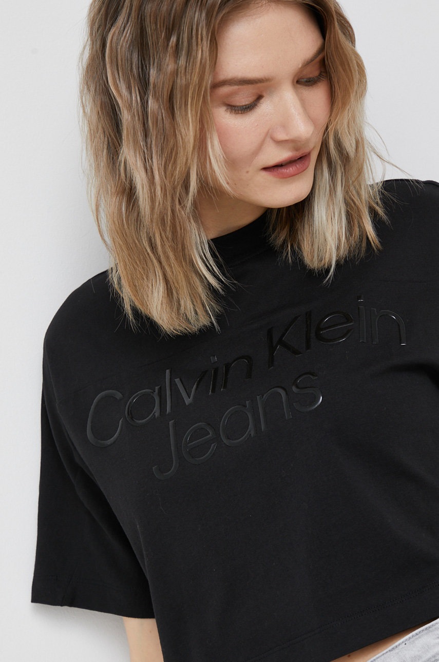 

Тениска Calvin Klein Jeans в черно, Черен
