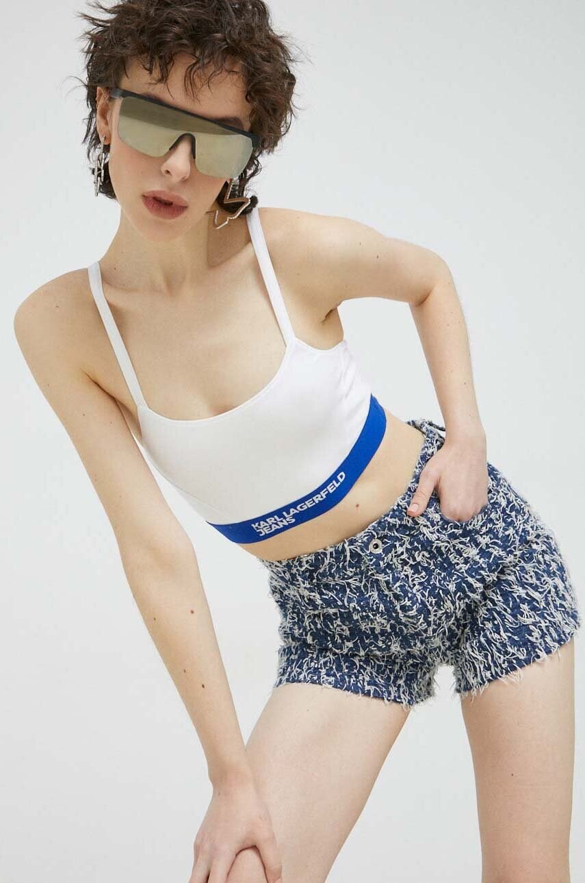 Karl lagerfeld jeans sutien femei, culoarea alb
