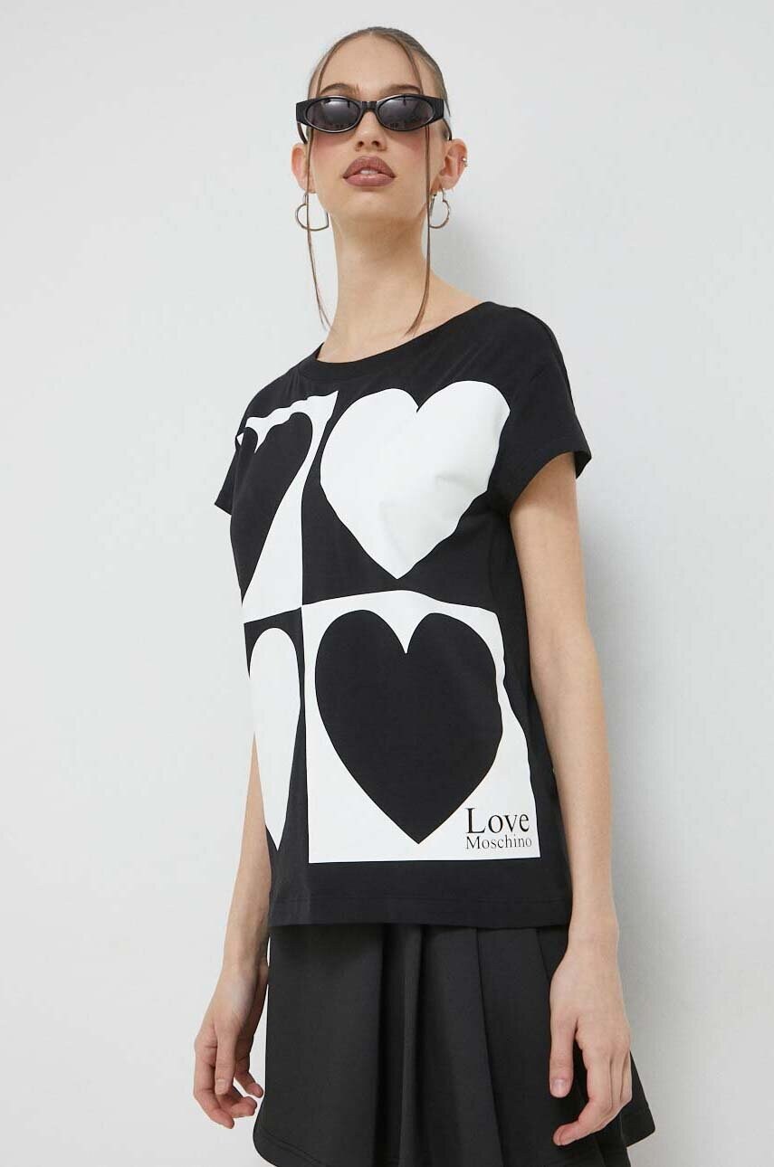 

Футболка Love Moschino жіночий колір чорний