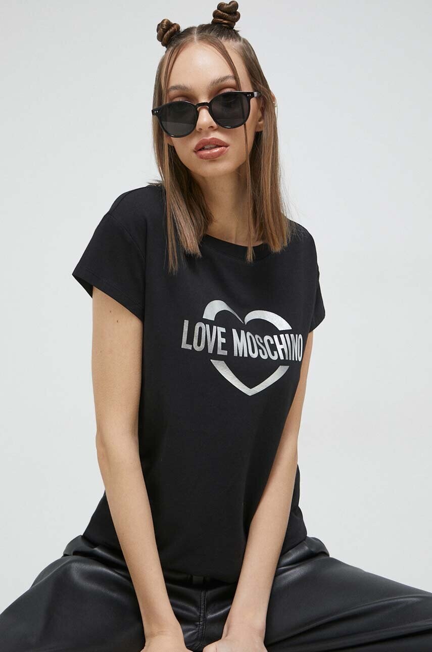 

Футболка Love Moschino жіночий колір чорний