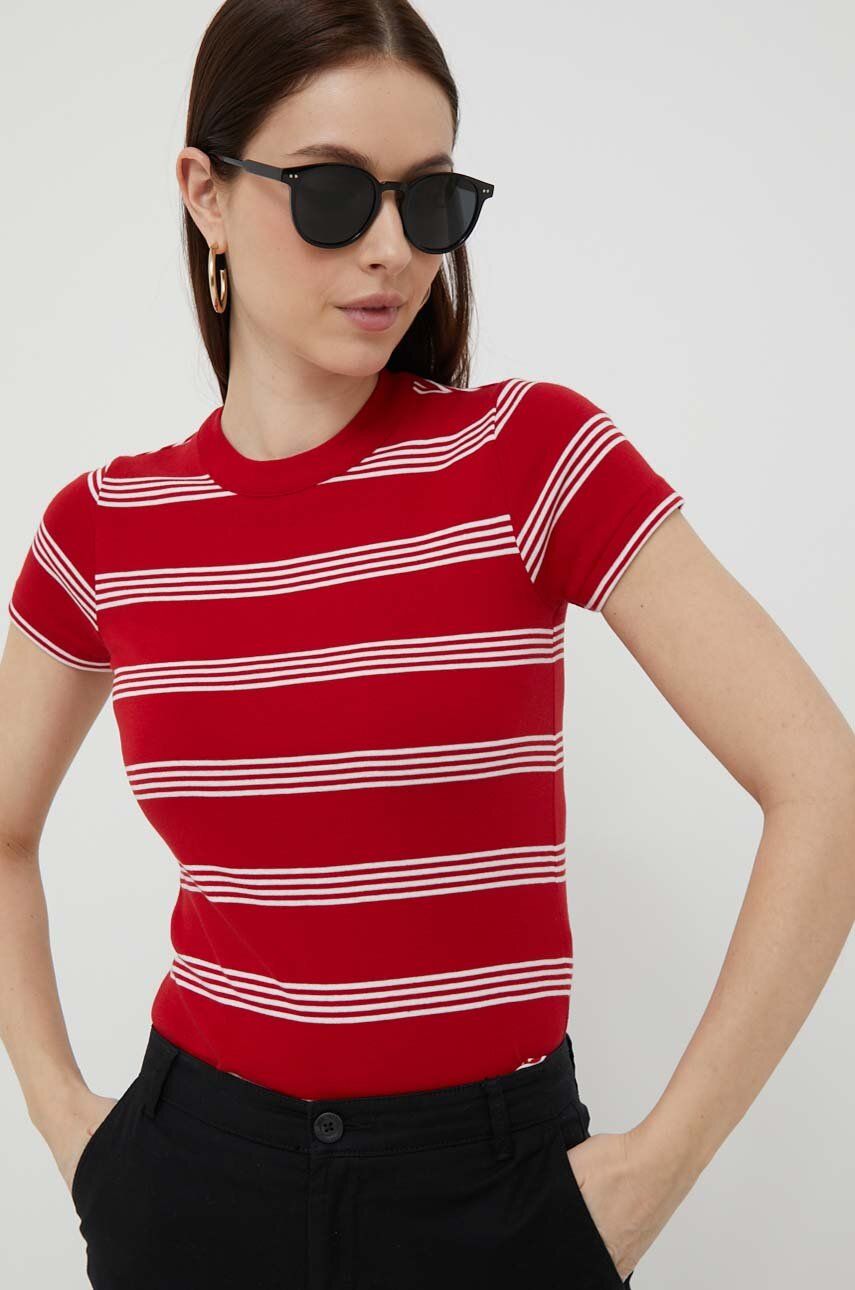 Levně Bavlněné tričko Polo Ralph Lauren červená barva, 211891520