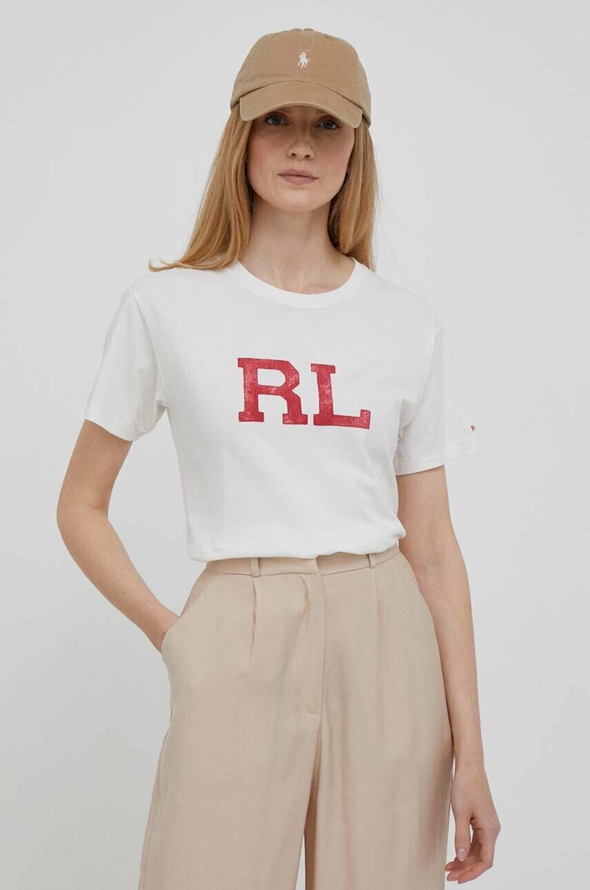 

Хлопковая футболка Polo Ralph Lauren цвет белый