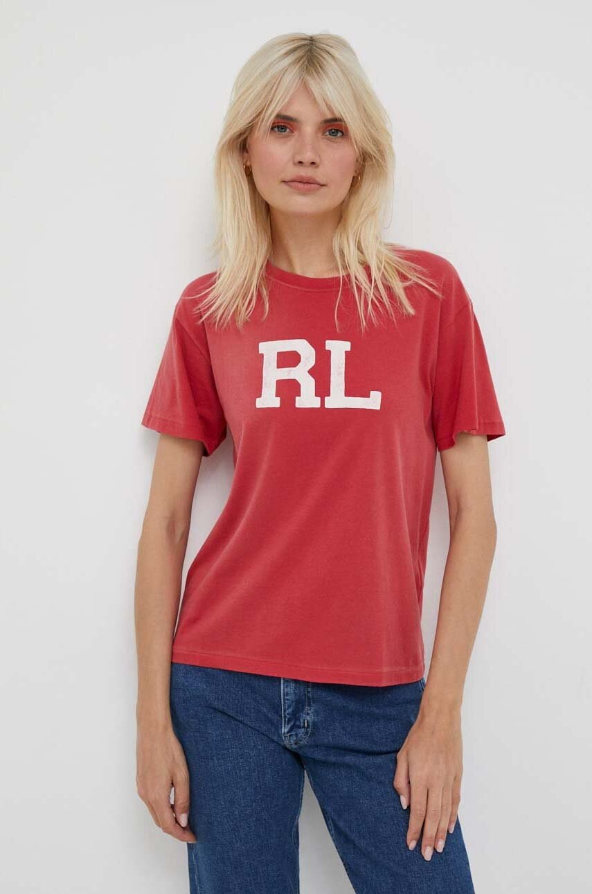 

Хлопковая футболка Polo Ralph Lauren цвет красный