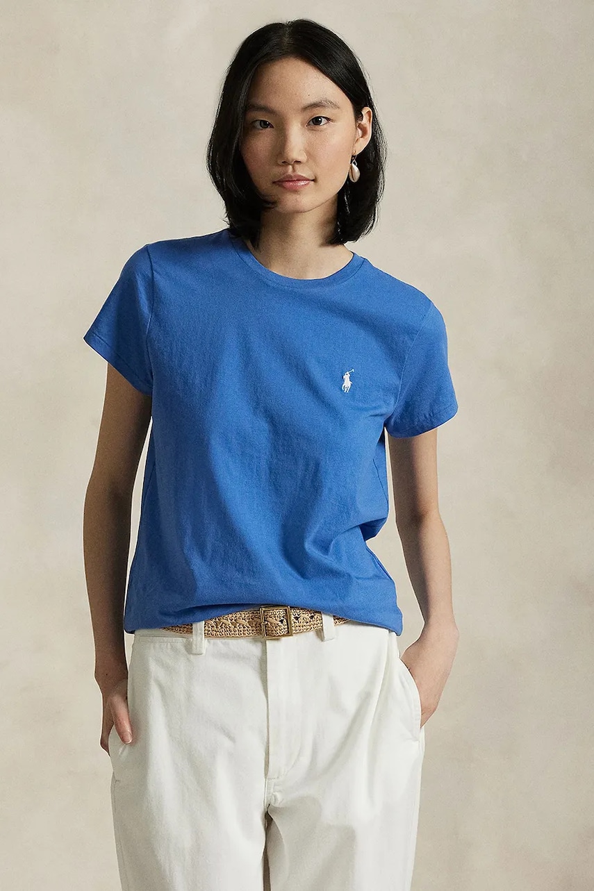 Levně Bavlněné tričko Polo Ralph Lauren žlutá barva, 211898698