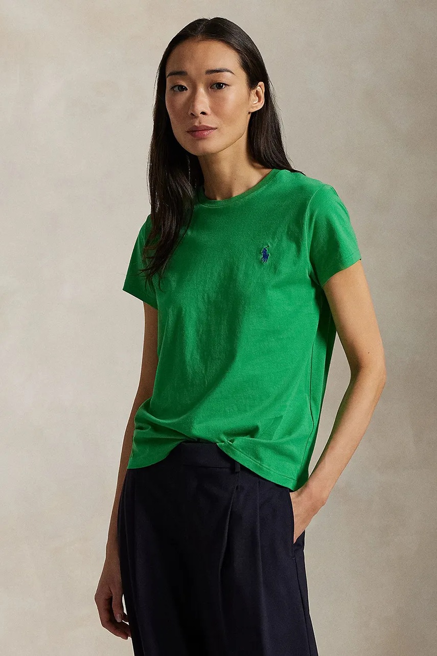 

Памучна тениска Polo Ralph Lauren в жълто 211898698, Зелен
