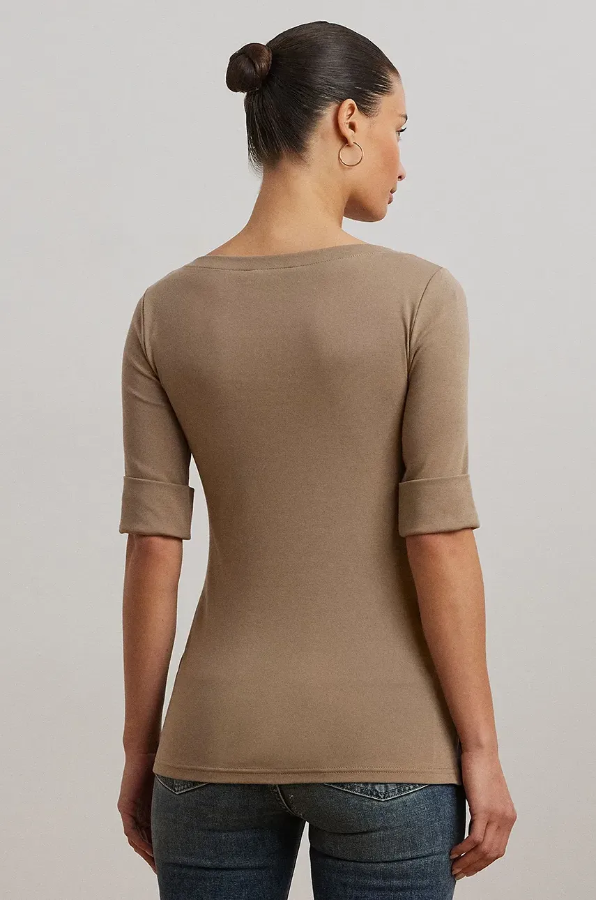 Футболка Lauren Ralph Lauren женская цвет коричневый 200654963 Футболка Lauren Ralph Lauren женская цвет коричневый 200654963