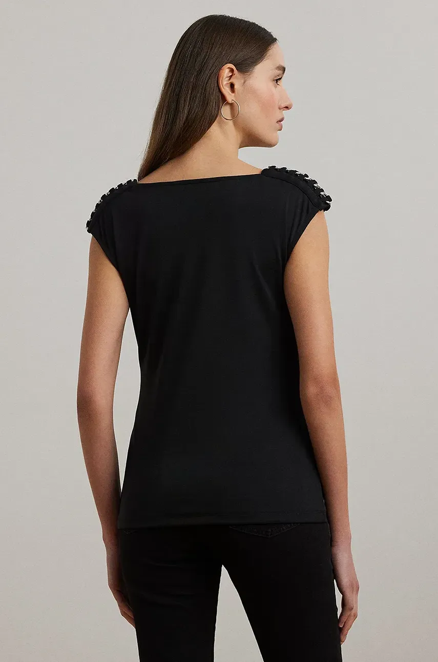 Блузка Lauren Ralph Lauren женская цвет синий однотонная 200889317 Блузка Lauren Ralph Lauren женская цвет синий однотонная 200889317