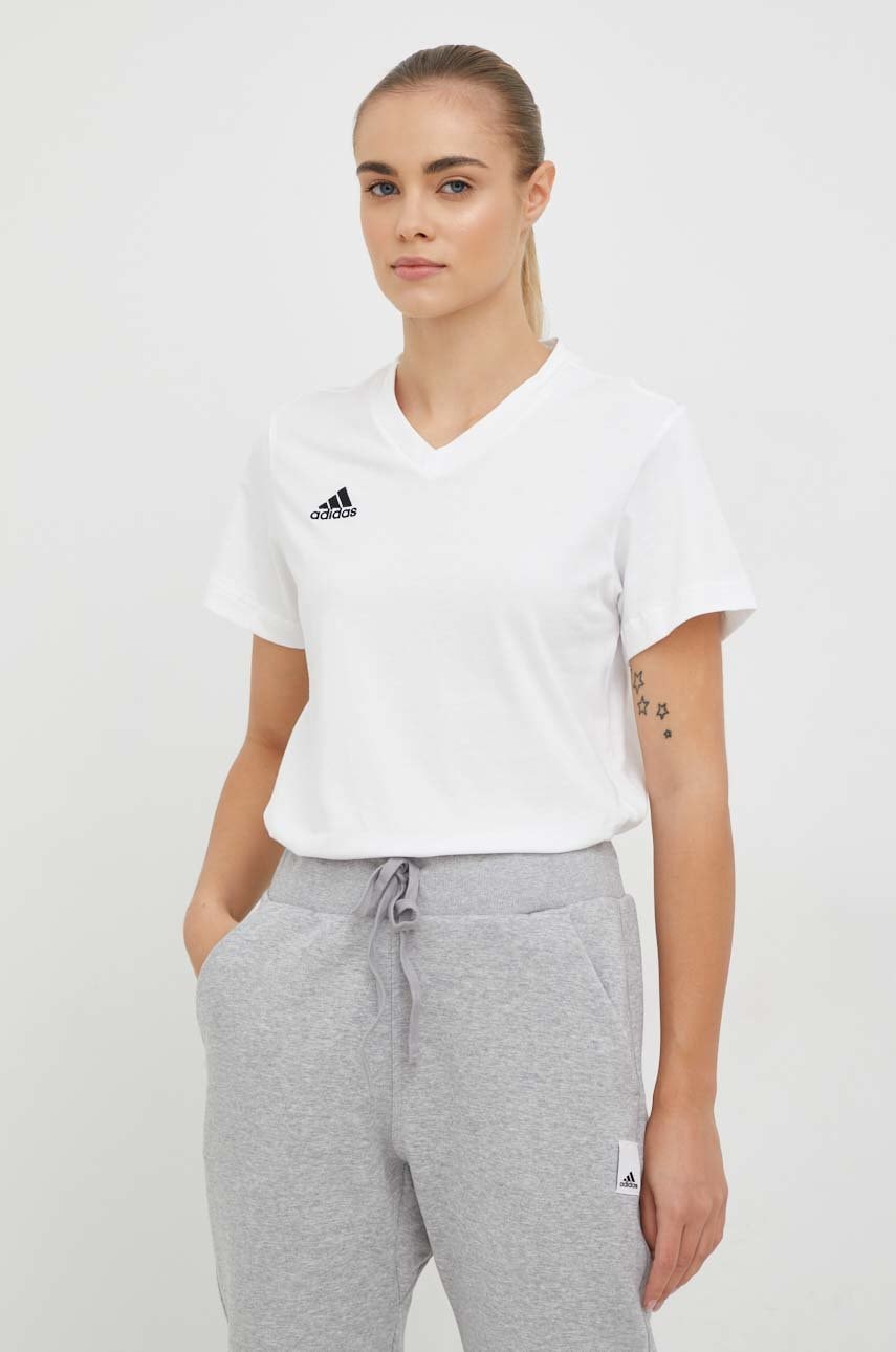 Adidas Performance Tricou Din Bumbac Culoarea Alb